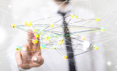 conference Digital Network and data concept 3d