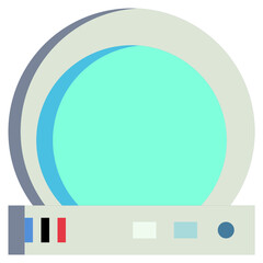 SPACE HELMET flat icon
