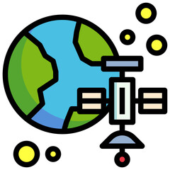 SATELLITE1 filled outline icon