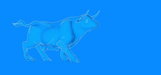stock market 3d motive bull and bear