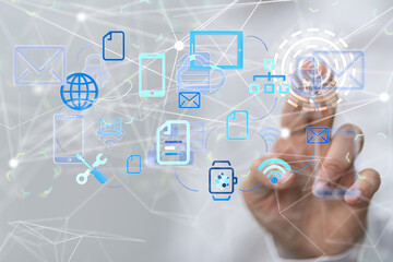 conference Digital Network and data concept 3d