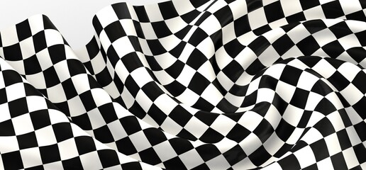 Obraz premium Finish flag isolated on white background. 3D