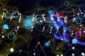 conference Digital Network and data concept 3d