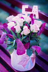 Bouquet for the first of September in the fifth grade