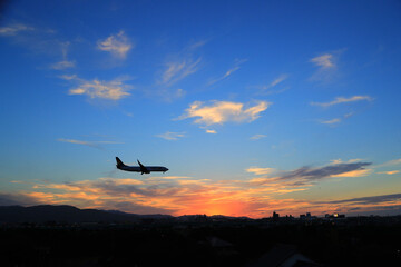 sunset in the sky
