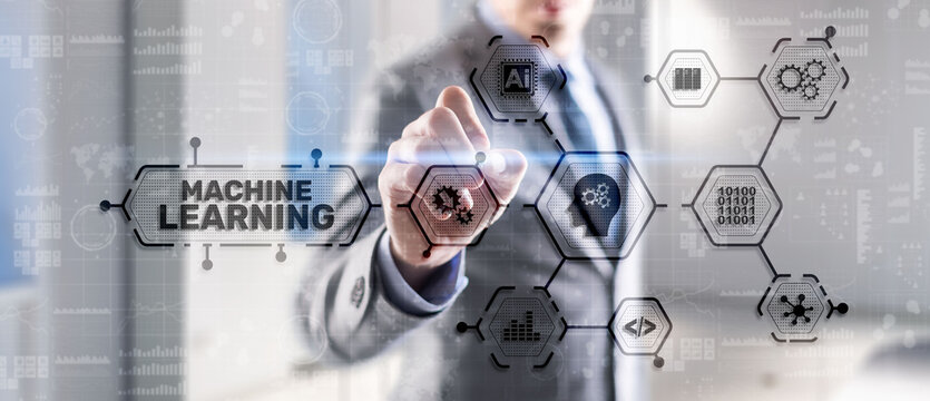 Machine Learning Modern Computer Technologies concept. Artificial intelligence AI