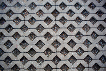 Square stone tile texture underwater