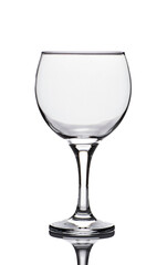 glass cup on white background