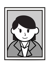 女性の証明写真