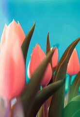 Bukiet pięknych tulipanów 