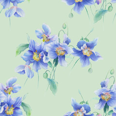 Fototapeta na wymiar Watercolor flowers illustration