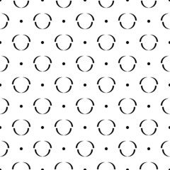 Seamless circles, curves pattern. Rounds ornament. Dots image. Tribal backdrop. Geometric vector. Dotted background. Polka dot motif. Ethnic textile print, abstract wallpaper, digital folk design.