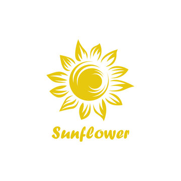 Sunflower logo. To create your design sunflower logo.