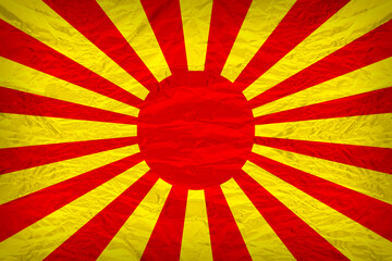 Red sun overlay on floyd of candy shell, vintage border style