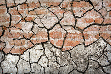 old red brick wall texture background
