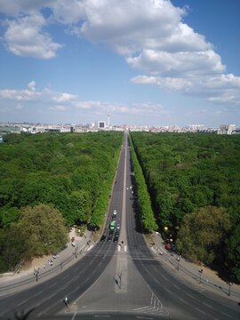 Berlin, Blick von Siegess&auml;ule Richtung Brandenburger Tor