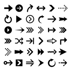 Collection of Arrow icon with Different shape, Vector.