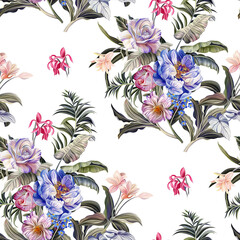 Digital Floral Seamless Patten