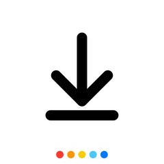 Download symbol, Icon, Vector, Illustration.