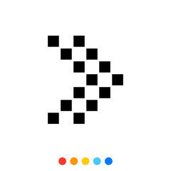 Black arrow icon, Vector, Illustration.