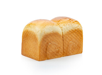 Shokupan  homemade bread on white background
