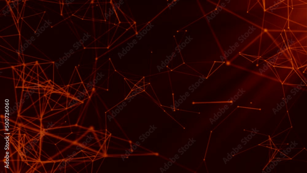 Poster moving geometric plexuses in computer space. motion. molecular or geometric plexuses in space. lines