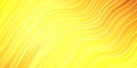 Light Orange vector background with curved lines.