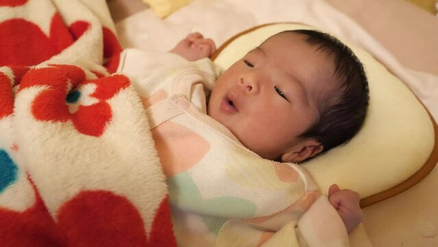 A Japanese baby with hiccups