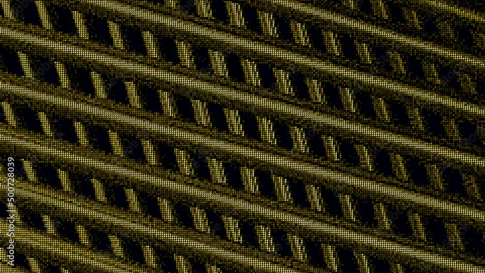 Poster abstract tv noise effect, grainy texture with crossed wide stripes, seamless loop. motion. 3d narrow