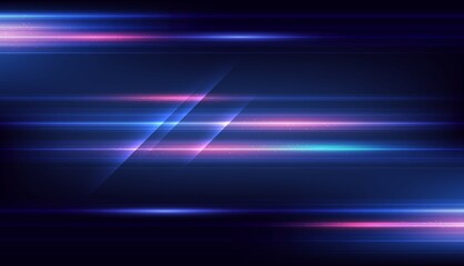 Modern abstract high-speed light effect. Technology futuristic dynamic motion on blue background. Movement pattern for banner or poster design background concept.