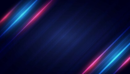 Fototapeta premium Modern abstract high-speed light effect. Technology futuristic dynamic motion on blue background with copy space. Movement pattern for banner or poster design background concept.