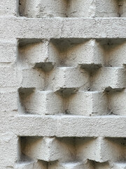 Interesting white brick wall