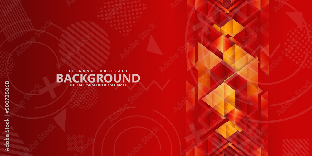 Poster modern abstract triangle background with combination hipster ornament. vector illustration