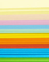 Abstract background with rainbow colored paper, rich shades