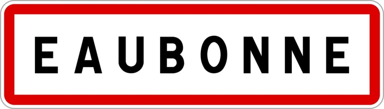 Panneau entr&eacute;e ville agglom&eacute;ration Eaubonne / Town entrance sign Eaubonne