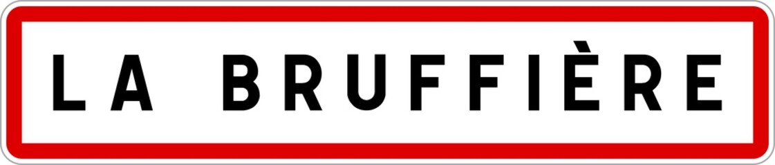 Panneau entrée ville agglomération La Bruffière / Town entrance sign La Bruffière