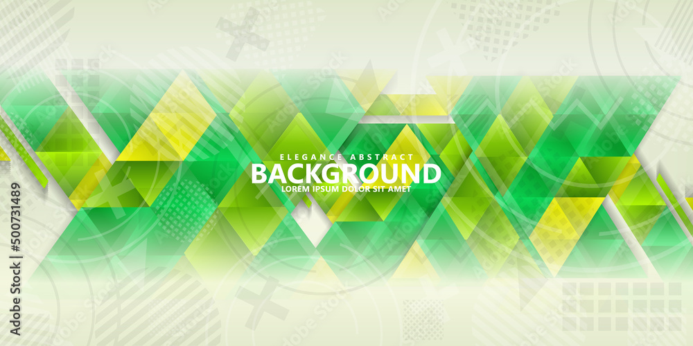 Poster modern abstract triangle background with combination hipster ornament. vector illustration