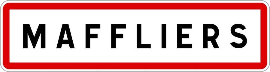 Panneau entrée ville agglomération Maffliers / Town entrance sign Maffliers