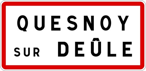 Panneau entrée ville agglomération Quesnoy-sur-Deûle / Town entrance sign Quesnoy-sur-Deûle