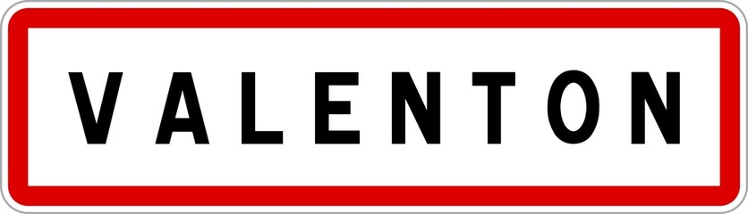 Panneau entrée ville agglomération Valenton / Town entrance sign Valenton