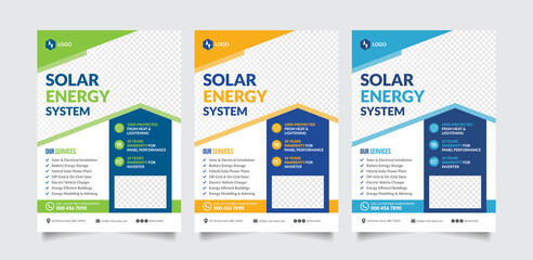 Solar Energy System Flyer Design Template