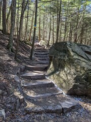 Overview of the Catskills Mountains in Haines Falls, NY - April 2022