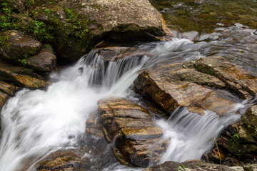 Waterfall of the Ribeirão de Itu river in Boicucanga in the Atlantic Forest in the state of São Paulo - Brazil