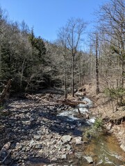 Overview of the Catskills Mountains in Haines Falls, NY - April 2022