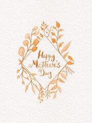 Mother’s Day wishes card orange 