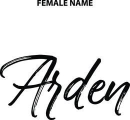 Word Art Person Female Name Arden Vector Graphic