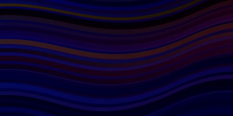 Dark Blue, Yellow vector template with curves.