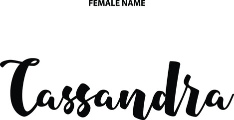 Cassandra Women's Name Calligraphy Bold Text