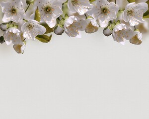 Spring, flowers, card, background, cherry, apple