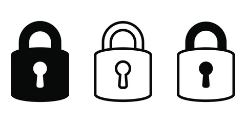 Padlock icon. Padlock with keyhole, security icon.